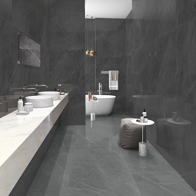 Pietra Nero tiles manufacturer in India | SNK Surfaces