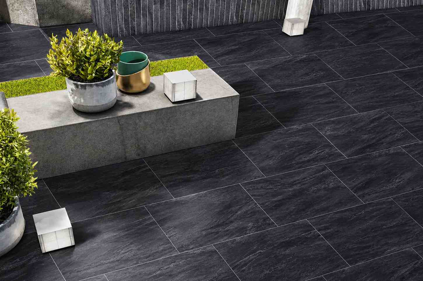 County Anthracite Porcelain Paving