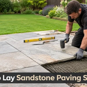 How to Lay Sandstone Paving Slabs