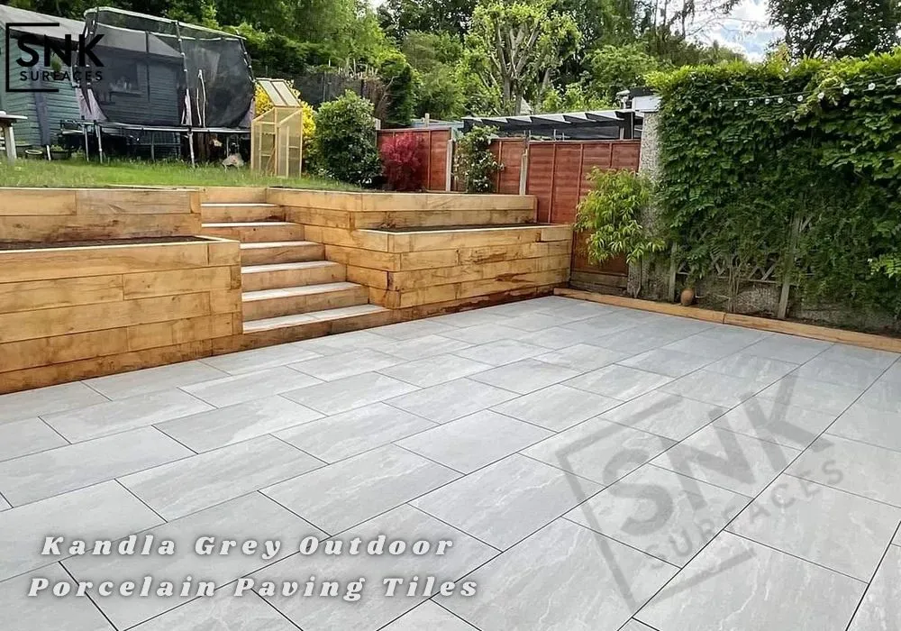 Kandla Grey Outdoor Porcelain Paving Tiles SNK Surfaces