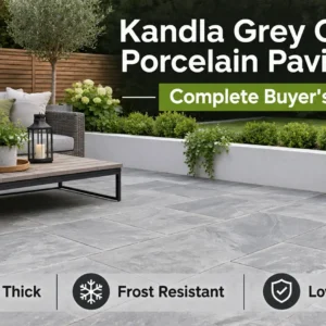 Kandla Grey Outdoor Porcelain Paving Tiles SNK Surfaces