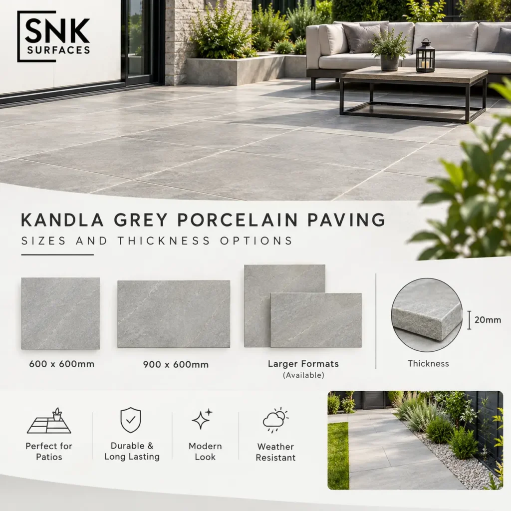 Kandla Grey Porcelain Paving Guide