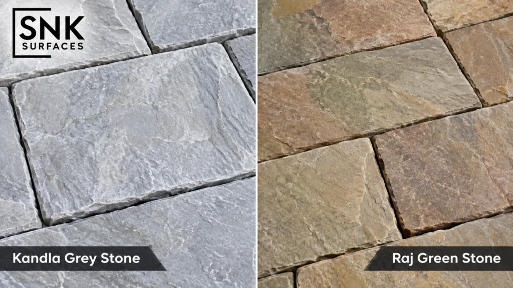 Kandla Grey vs Raj Green Sandstone