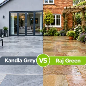Kandla Grey vs Raj Green Sandstone Best Paving Slabs Guide