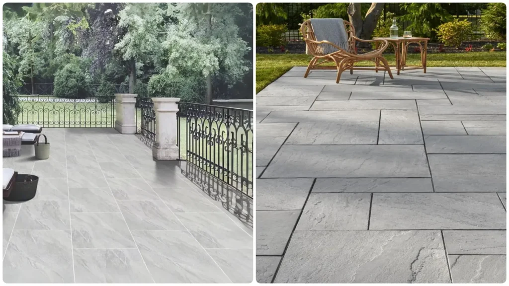 Porcelain Tiles vs Natural Stone Paving
