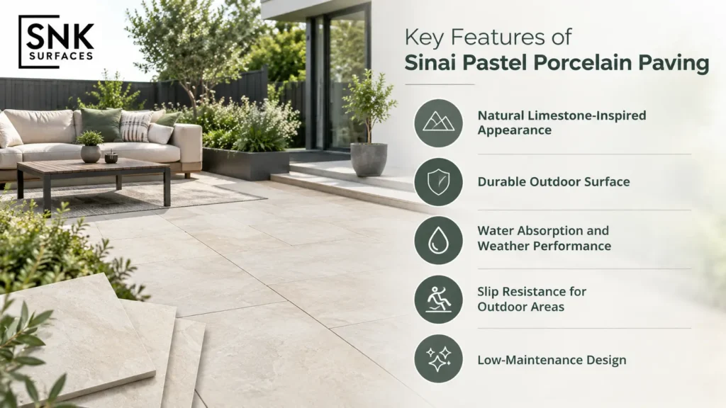 Sinai Pastel Porcelain Paving Features