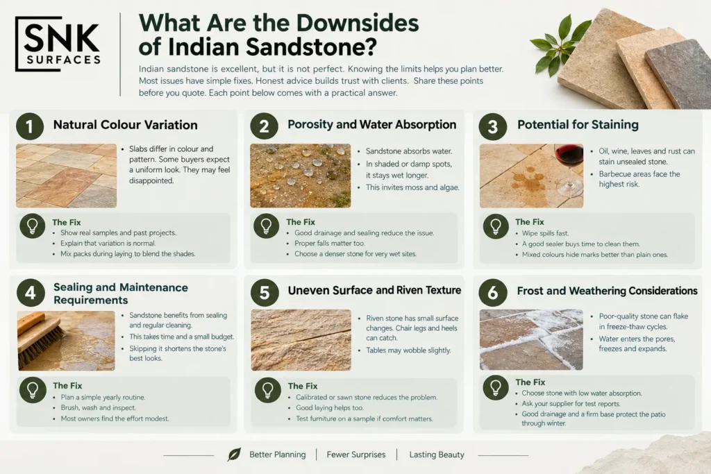 What Are the Downsides of Indian Sandstone
