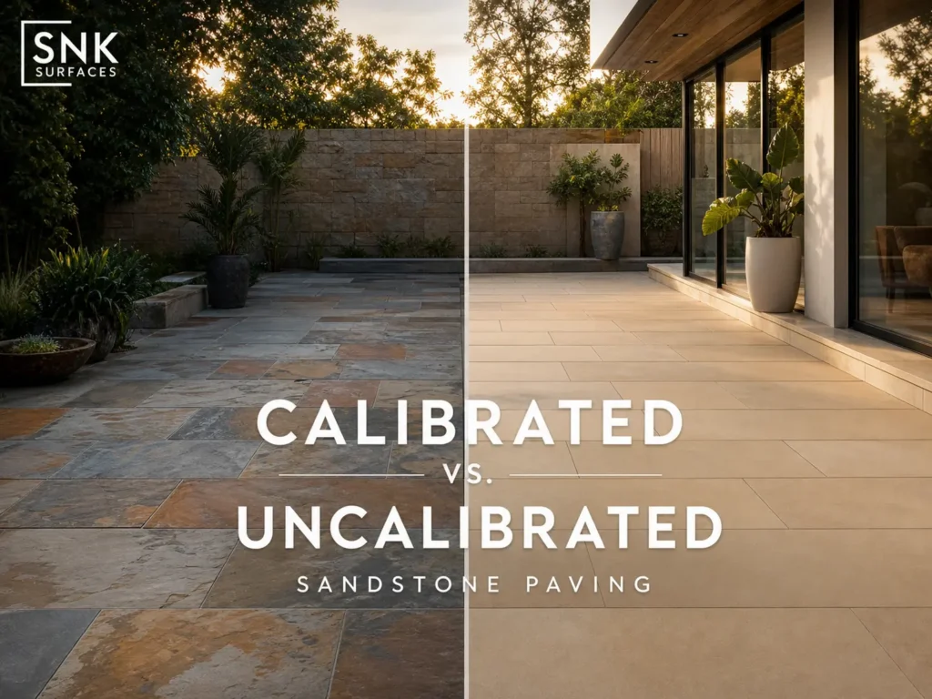 Calibrated vs Uncalibrated Sandstone Paving The Complete UK Trade Guide