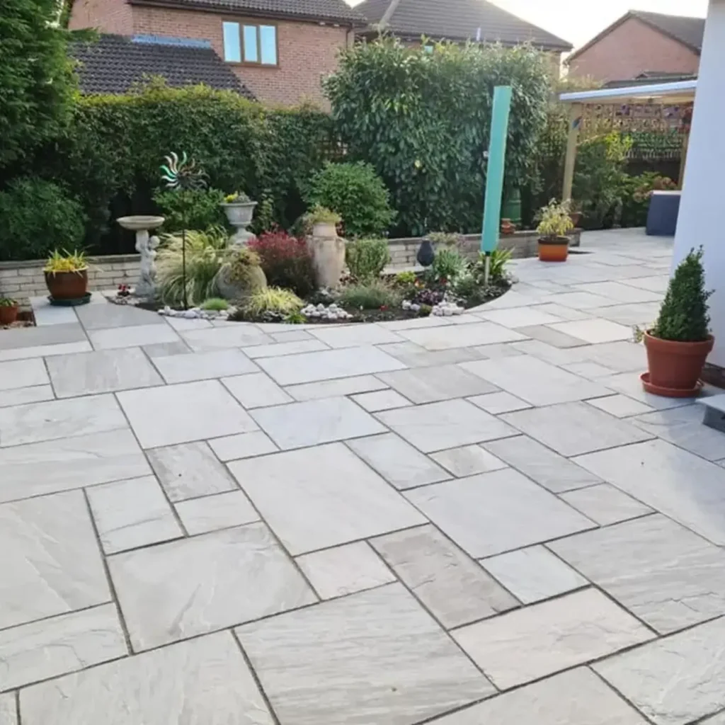 Kandla Grey Indian Sandstone Paving Slabs For Gardens