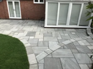 Kandla Grey riven sandstone patio