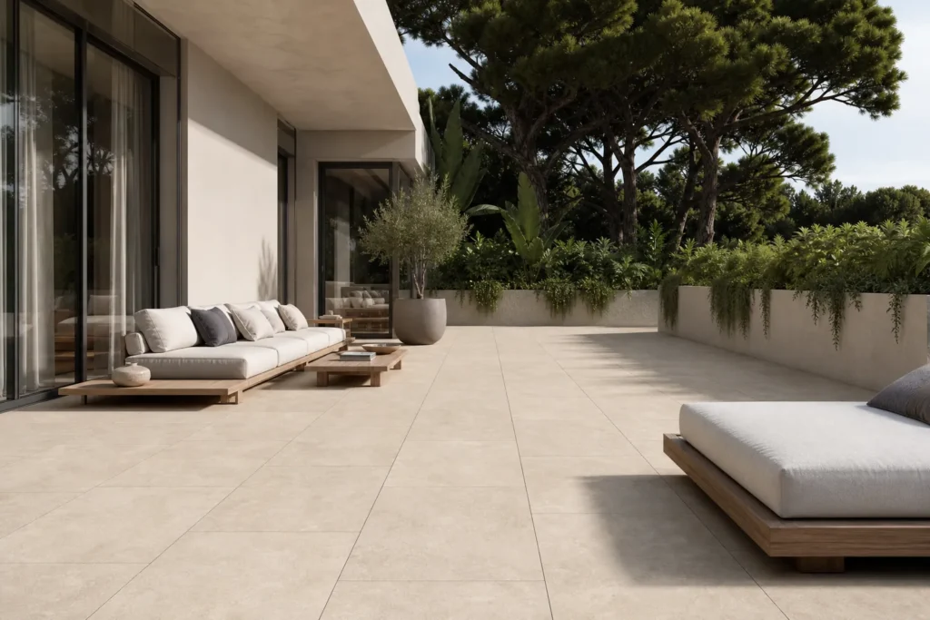 Living Stone Beige Porcelain Paving