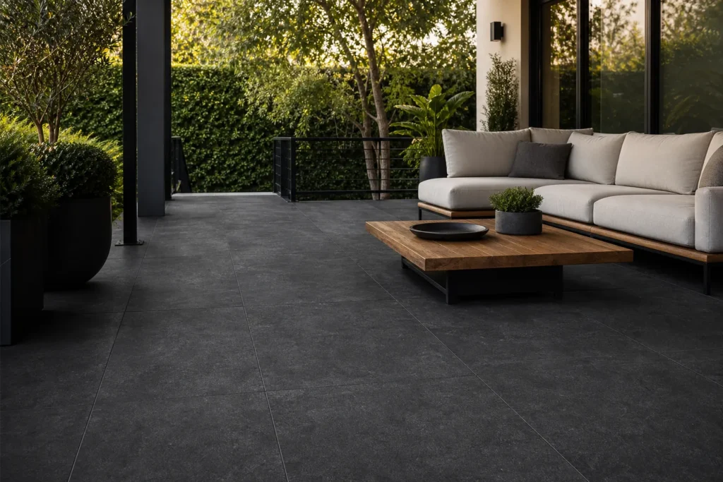 Living Stone Nero Porcelain Paving