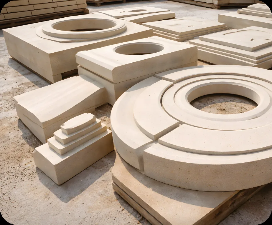 Specialised cut Fort White slabs
